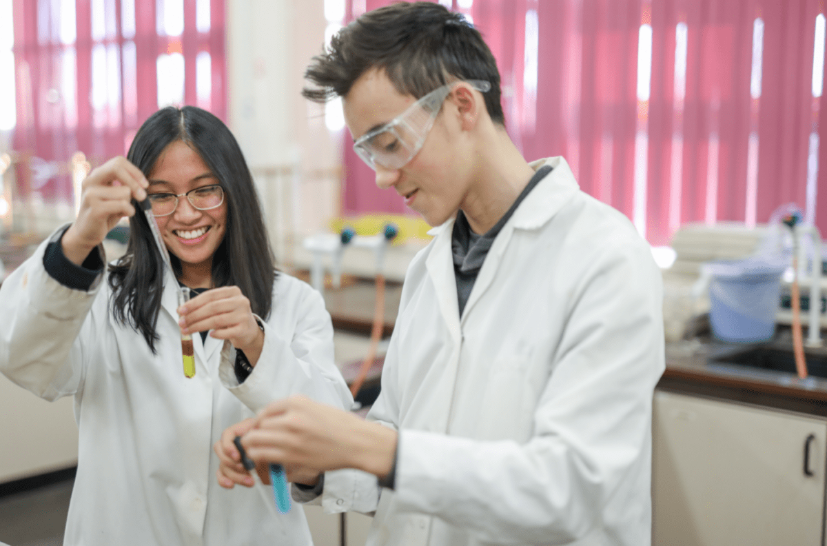 Chemistry Classroom With Test Tubes