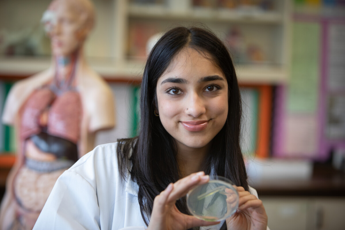 Female Biology student