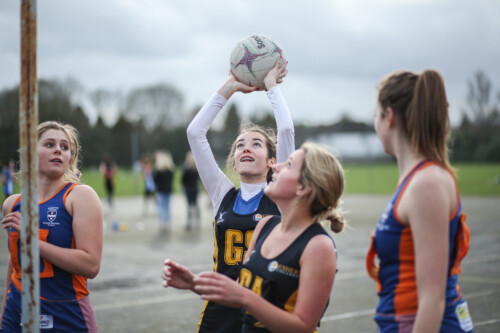 Women playing netball