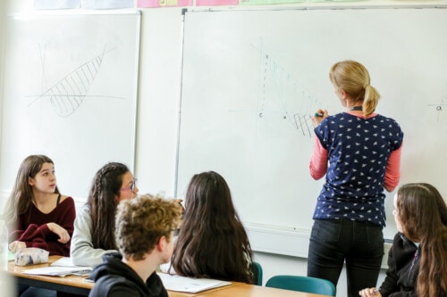 Teacher At White Board