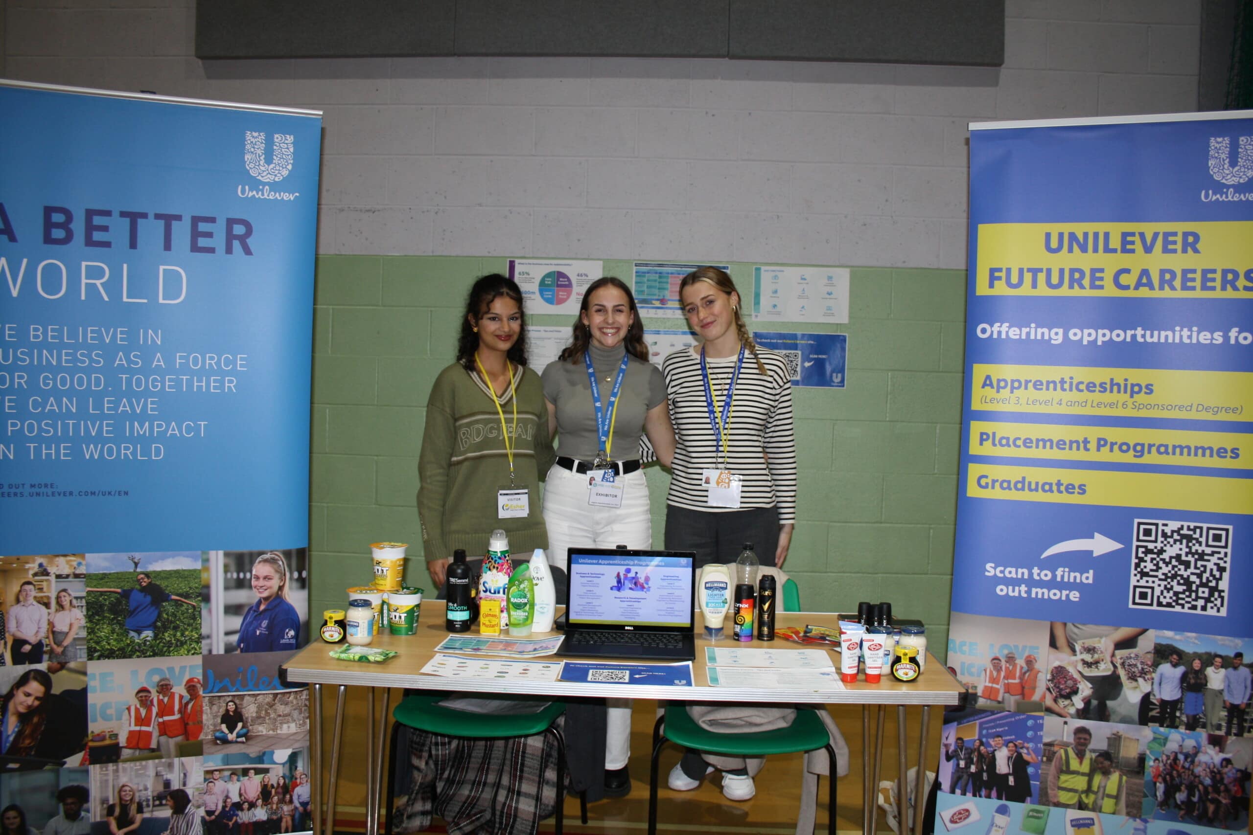 Unilever stand at apprenticeship fair