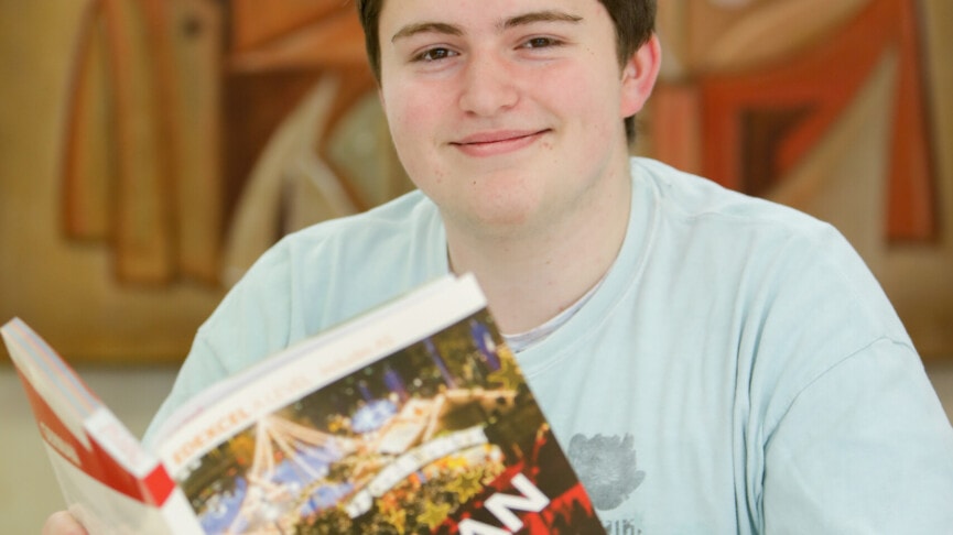 Boy Student With German Book